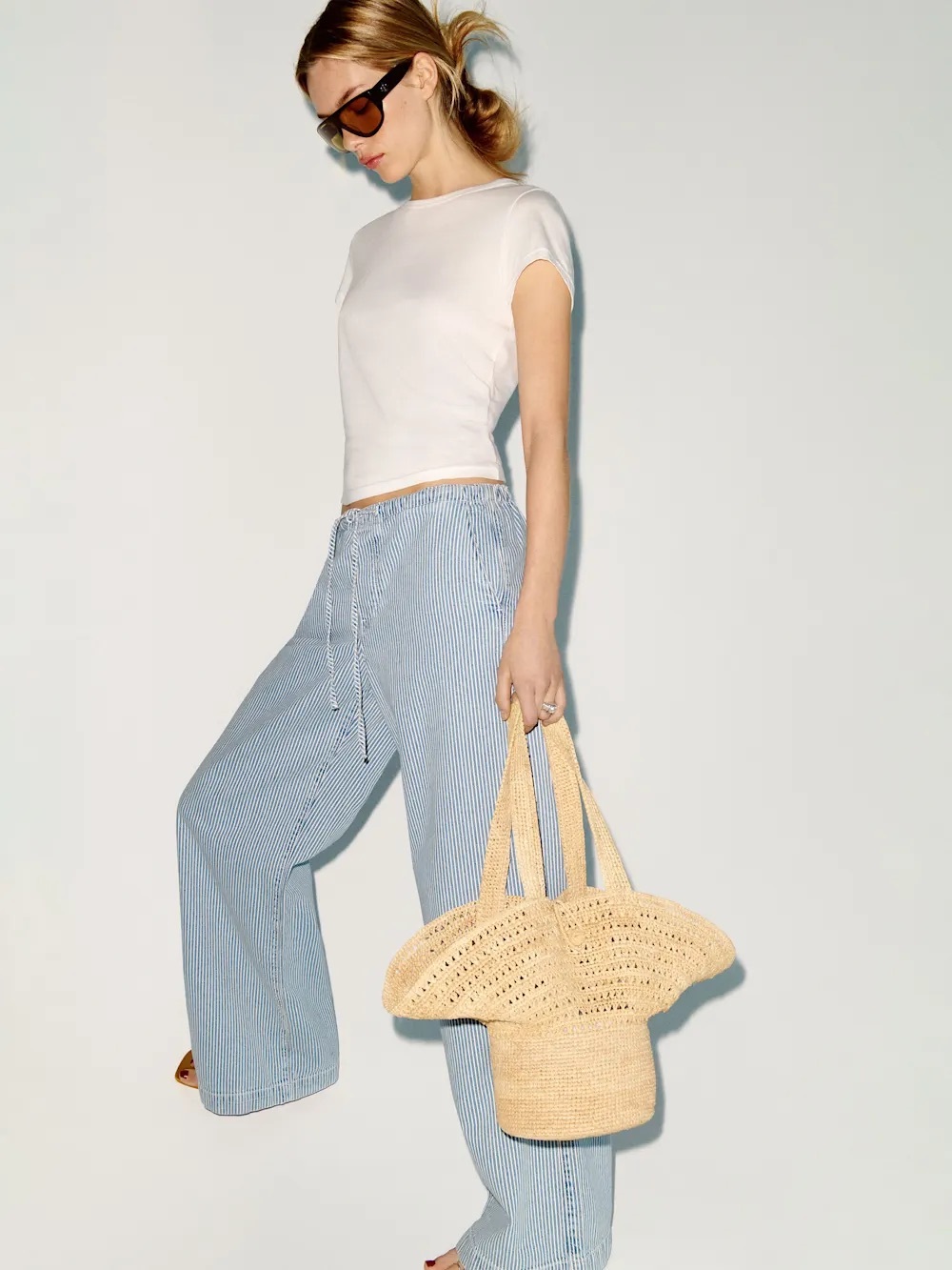 Reformation Sonia Hat Bag in Natural Raffia NWT